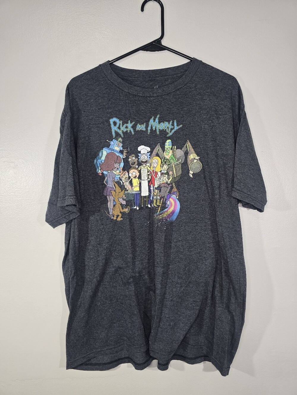 Rick and Morty BBQ Cast Graphic T-Shirt - Ripple Junction- X-LARGE